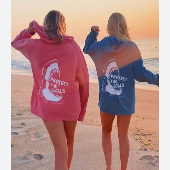 Finatics Tops Finatics Protect The Locals Hoodie M Baby Blue Poshmark